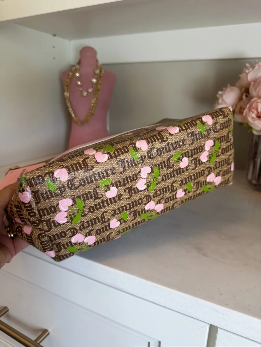 NWT Juicy Couture Pink Logo Cosmetic Pouch